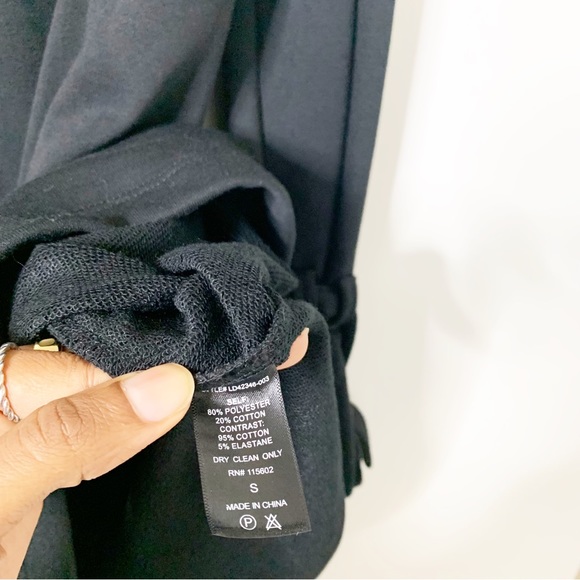 Lush Cold Shoulder Long Sleeve Black Dress Size Small NWT - Picture 4 of 7